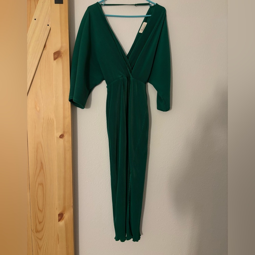 Green Anthropologie midi dress